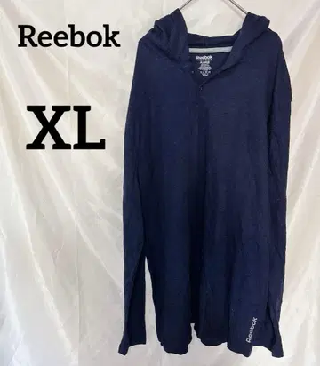 새상품급 Reebok [ XL ] 후드 부착 후드티 네이비