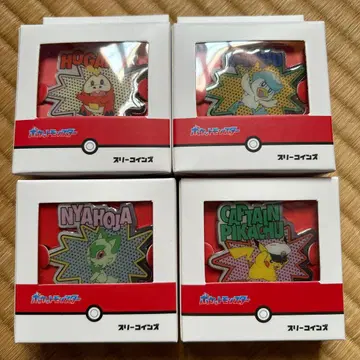 미개봉 새상품 3COINS 포켓몬 핀 배지 4개 세트 컴플리트