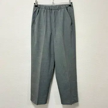 미즈이로 인드 센터 프레스 와이드 슬랙스 그레이