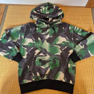XLARGE 카모 패턴 후드 부착 후드티 S