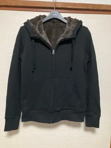 UNIQLO 유니클로 여성용 보아 안감 후드티 블랙 S 미사용 새상품