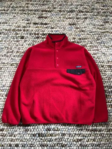 90s PATAGONIA 신틸라 스냅T 남성용 L 레드 플리스