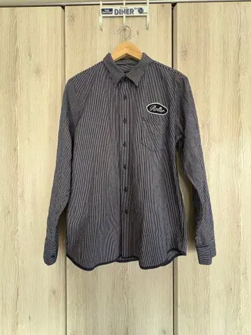 Rotar 히코리 스트라이프 셔츠 L 사이즈 네이비 계열