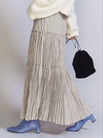 BEAUTY&YOUTHUNITEDARROWS 랜덤 플리츠 롱 스커트