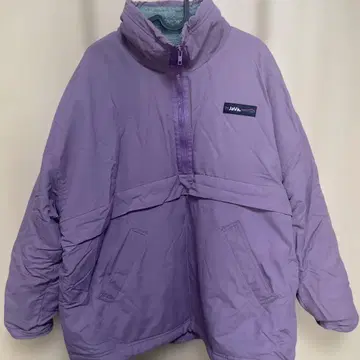 퍼플 집업 하이넥 아우터