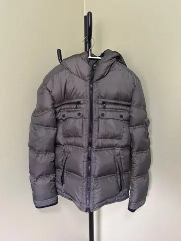 LOVELESS 후드 부착 그레이 다운 자켓 M