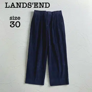 [ 새상품급 ] 랜즈엔드 코듀로이 팬츠 턱 와이드 네이비 30인치