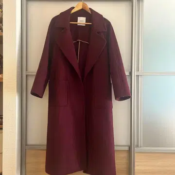 studious 버건디 롱 코트 M 사이즈