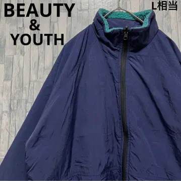 BEAUTY&YOUTH 나일론 쉘 자켓 보아 안감 M 리버서블