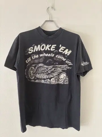 80s SMOKE'EM 할리 빈티지 T셔츠 harley 스컬