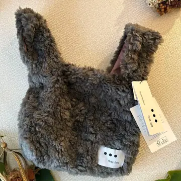 three dots 그레이 복슬복슬 토트백