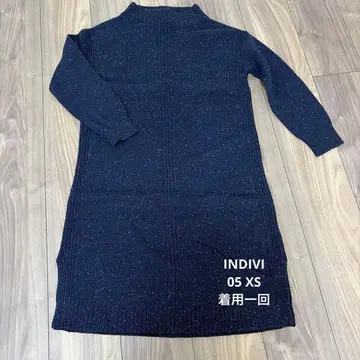 INDIVI 네이비 니트 원피스