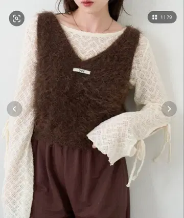 Kastane 다크 브라운 뷔스티에 전후 2WAY