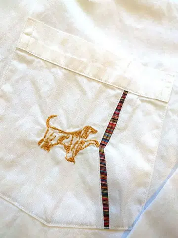 현행 택 폴스미스 멀티 스트라이프 자수 셔츠