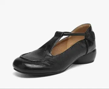 에미워크 블랙 프렌치 스타일 로퍼 T스트랩