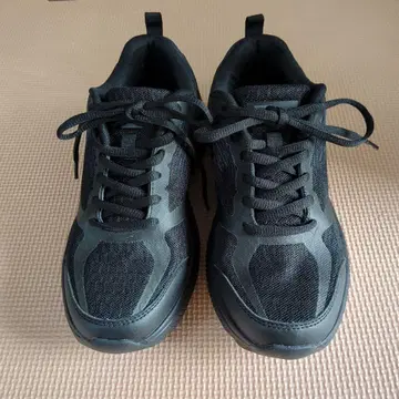 새상품급 블랙 여성용 경량 스니커즈 폭넓은 와이드 23.0cm