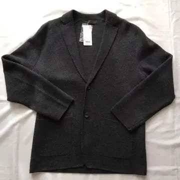 [ 미사용 새상품 ] 유니클로 울 블렌드 니트 자켓 L 그레이