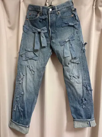 케이스케칸다 keisukeKanda 리본 범벅 데님