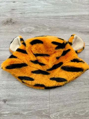 티거 디즈니 바게트 햇 호랑이 패턴 퍼 모자 58cm