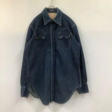 Evisu 에비수 웨스턴 셔츠 인디고 데님 Lot.3401