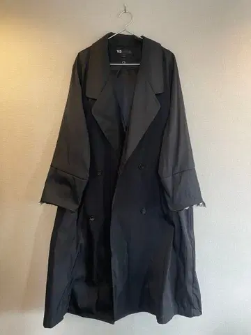 Y-3 블랙 롱 코트