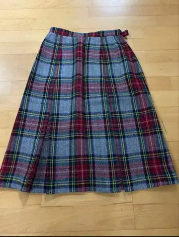 빈티지 체크 스커트