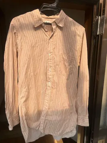 50s 스트라이프 드레스 셔츠 밴드 포함