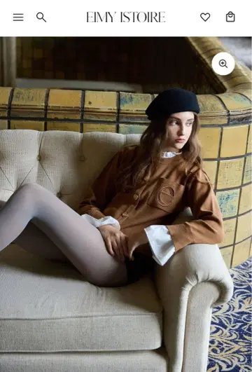 [ 새상품 택 포함 ] 니트 그레이 카라 부착 EIMIY ISTOIRE