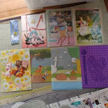 스노우미쿠 스트랩과 애니메이션 캐릭터 클리어 파일 7장 세트