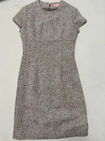 트위드 반팔 원피스 36