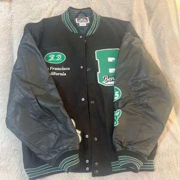 Ben Davis 바시티 자켓 L 블랙/그린