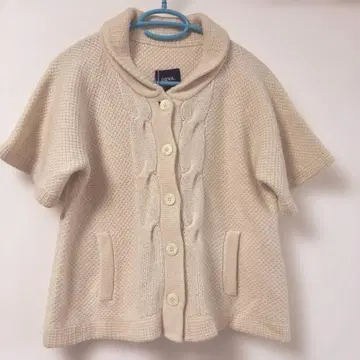 캐시미어 100% 60900엔 반팔 가디건