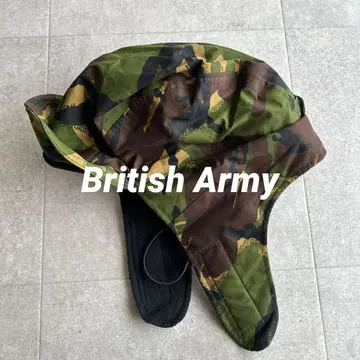 미사용 영국군 플라이트 캡 윈터 캡 카모플라주 카모 패턴 레어