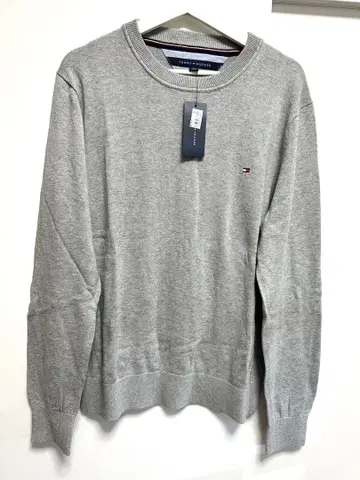 [ 택 포함 새상품 ] 타미힐피거 피마 코튼 니트 L 그레이