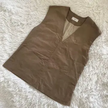 SLOBE IENA 슬로브 이에나 V넥 베스트 튜닉 스웨이드