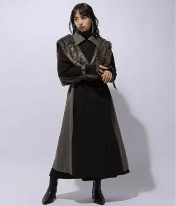 새상품급 HARE 퍼 베스트 하이 컬러 코트 프리 사이즈