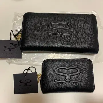 SAVOY 블랙 장지갑과 동전 지갑 세트 미사용 새상품