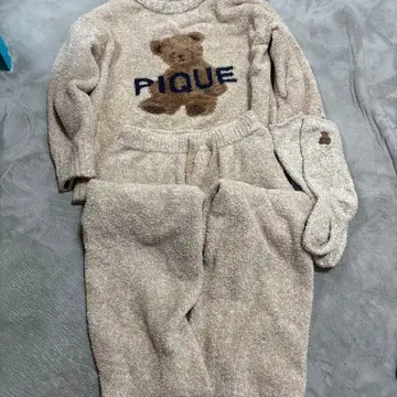 젤라또피케 테디베어 룸웨어 모코모코 베이지 남녀 공용 3세트