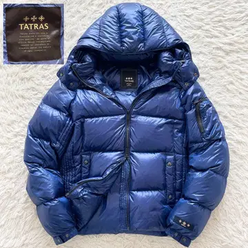 새상품급 L 사이즈 TATRAS BELBO 후데트 다운 자켓 두꺼운 파랑