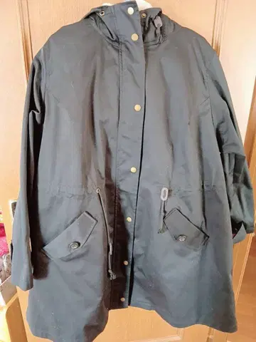 보아 안감 부착 블랙 모즈 코트 6L