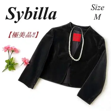 극미품 Sybilla 벨로아 자켓 벨벳 포멀 일본제 M