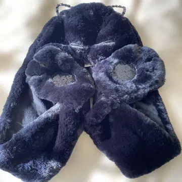 고양이 귀 머플러 장갑