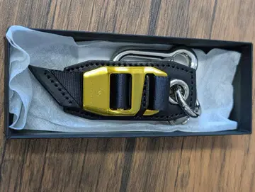 master-piece 가죽 키링 블랙/골드