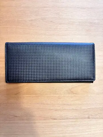 블랙 레드 이단 장지갑 합성 피혁