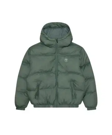 AAPE NOW 후드 부착 다운 자켓 XL 그린