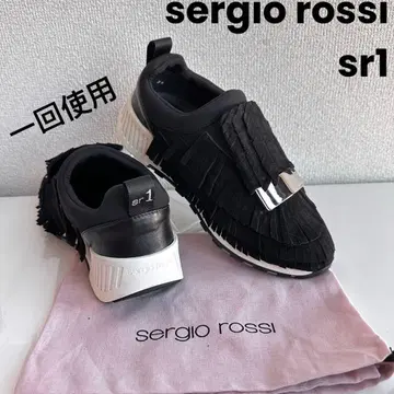 1회 사용 세르지오로시 sr1 프린지 스니커즈 슬립온 34 스웨이드