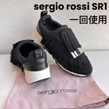 1회 사용 세르지오로시 sr1 프린지 스니커즈 슬립온 34 스웨이드