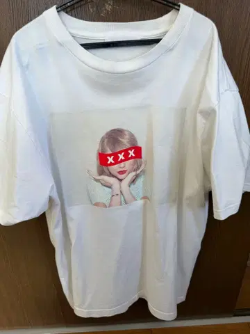 GOD SELECT 화이트 오버 사이즈 T셔츠