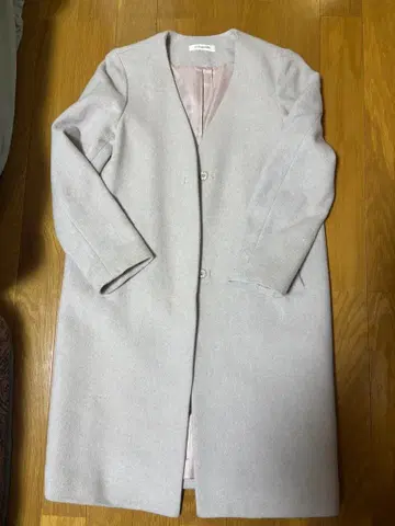 클리어 임프레션 라이트 그레이 노카라 코트 M