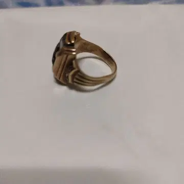 클래식 블루 화이트 스트라이프 10금 레어템 앤티크 반지